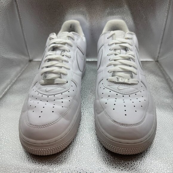 Size 12 Nike Air Force 1 Low Supreme Mens‎ White Athletic Sneaker CU9225-100 main image 3